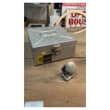 File-a-way check file. Frog statue