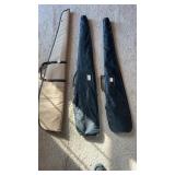 Three gun cases two leather