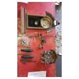 Vintage cuckoo clock, and small grandfather clock