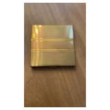 Volunte gold tone compact mirror has come unglued