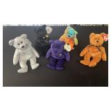 (5) vintage TY beanie babies. Includes the