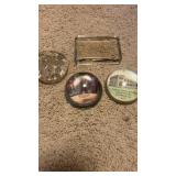Paper weights, and pen holder