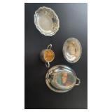 Vintage silver plate oval bowl/tray, vintage