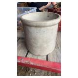 6 gallon crock with chip out of it