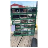 Organizer, including nuts, and bolts and washers