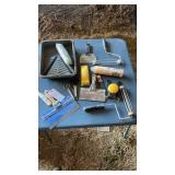 Painting supplies, including paint, roller, paint