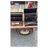 Two toolboxes including tools, such as brass