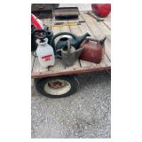 Watering cans, gas can and yard sprayer