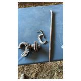 Pry bar, C clamp and pen tile hitch