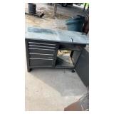 Craftsman workbench with tool chest and cabinet