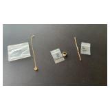 14k gold necklace, 18 k gold electroplated ring