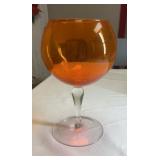 Vintage orange pumpkin balloon Italian Empoli