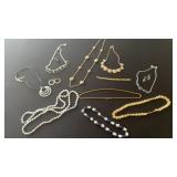 (9) nice costume jewelry necklaces, one bracelet