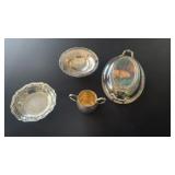 Vintage silver plate oval bowl/tray, vintage