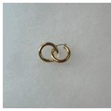 14 karat tube hoop earrings 1.1 GR