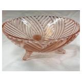 Fenton pink swung glass bud vase 9.25' tall and