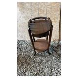 Ornate wooden stand with drawer