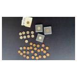 Lots US coins including: Lincoln pennies (25)