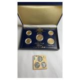 2000 24 Kt gold plated S Coin Set and (3) 1943
