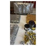 Black, silver & gold sequined party/event