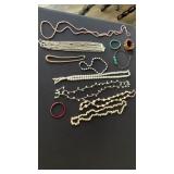 (9) necklaces and (3) bracelets ladies costume