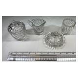 Vintage toy glass table set 'Twist' pattern