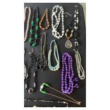 Large lot of ladies costume jewelry necklaces