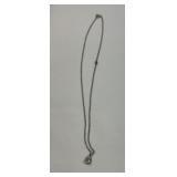 White gold diamond pear solitaire on costume