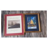 2 framed artwork items