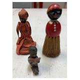 Vintage Black Americana Bell Doll. Cloth dress