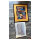2 items Larry Stark, and watercolor