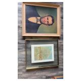 2 items van Gogh print, and Abraham Lincoln