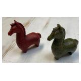 Red and Green Embossed Ceramic Bitossi