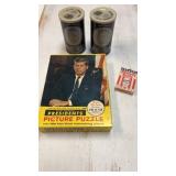 John F. Kennedy Picture Puzzle, (2) Silver Half