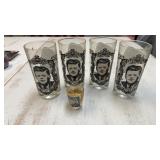 (4) Glass Tumblers John F. Kennedy Commemorative