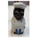 Vintage black Americana porcelain "Chef" bell.