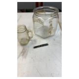 Planters peanuts large glass canister 7.5 inches