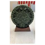 Vintage Zarebski Myan Sun Calendar Plaque Green