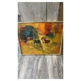 Lebadang Mixed media, abstract of horses