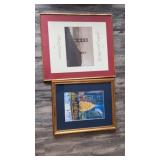 2 framed artwork items