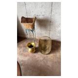 Brass firewood holder, Splatoon and iron base