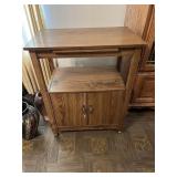 Wood Rolling Kitchen Cart with cutting board