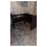Corner style church pew, 52 inches and 55 inches