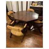Mid Century Modern Wood Dining Table Octagon Shape