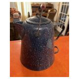 Vintage Large Graniteware Bluestone Enamel Blue &