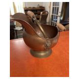 Large Vintage Copper & Brass Coal Ash Scuttle