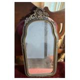 Antique Wall Mirror Ornate Wood Frame