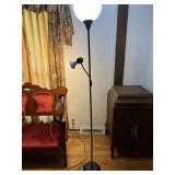 Floor Lamp Black with Uplight and Reading