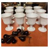 Vintage Indiana Colony Milk Goblet Set of 12