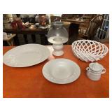 White pottery and ceramic kitchen collection